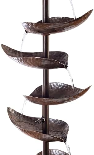 Alpine Corporation 70 Inch Tall Silver Tiered Water Fountain
