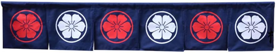 Japanese Sushi Restaurant Valance Curtain 38x210CM Flower