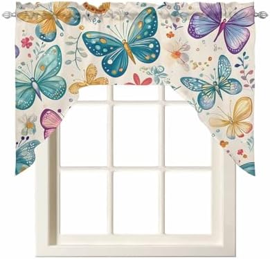 Spring Butterflies Valance for 56 x 36 Windows