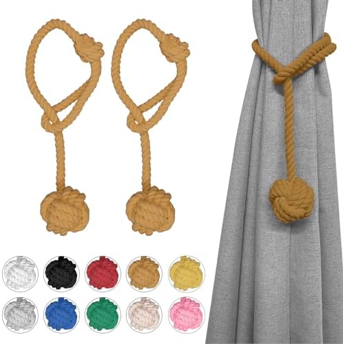 Ushomin Curtain Tiebacks 2 Pack Heavy Duty