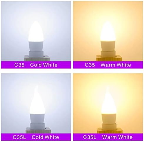 4PCS LED Candle Bulb E14 E27 5W 7W Warm White Light Bulb