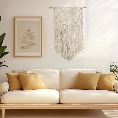JONKASIPA Macrame Wall Hanging - Bohemian Tassel Tapestry Home Decor