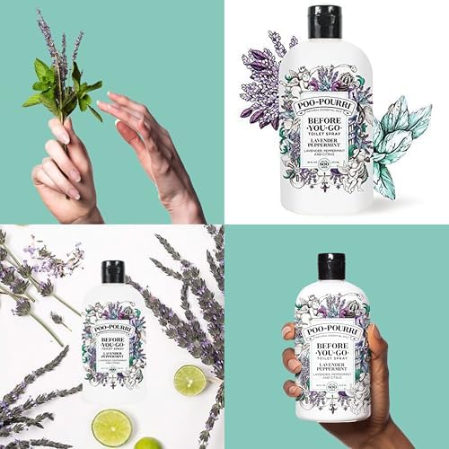 Poo-Pourri Lavender Peppermint Toilet Spray 16 Fl Oz Refill - 800 Uses