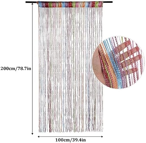 Wedhapy Door Fly Screen Curtain 3937x7874 Inch Tassel Style