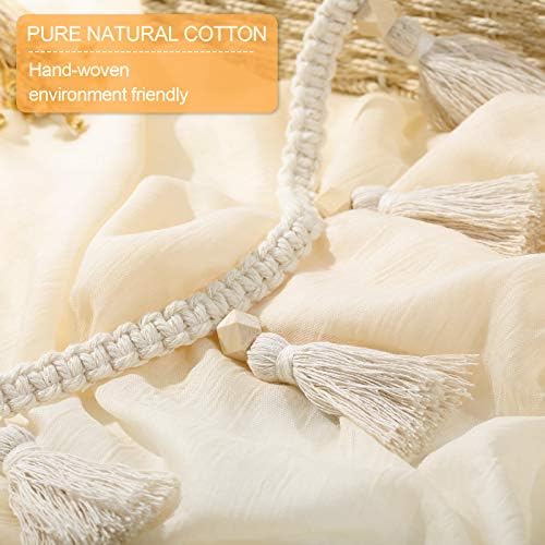 Tatuo Boho Macrame Tassel Garland 4 Pieces 374 Inch