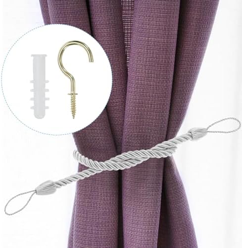 PATIKIL 6 Pack White Curtain Tiebacks Ropes