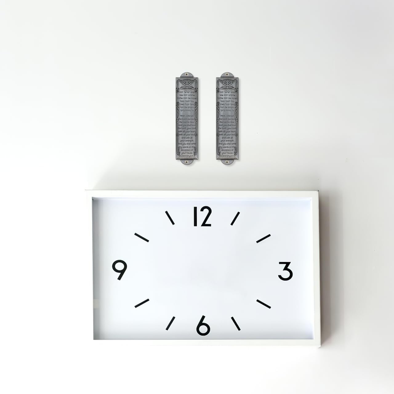 Kichvoe 2pcs Metal Mezuzah Set with Scroll