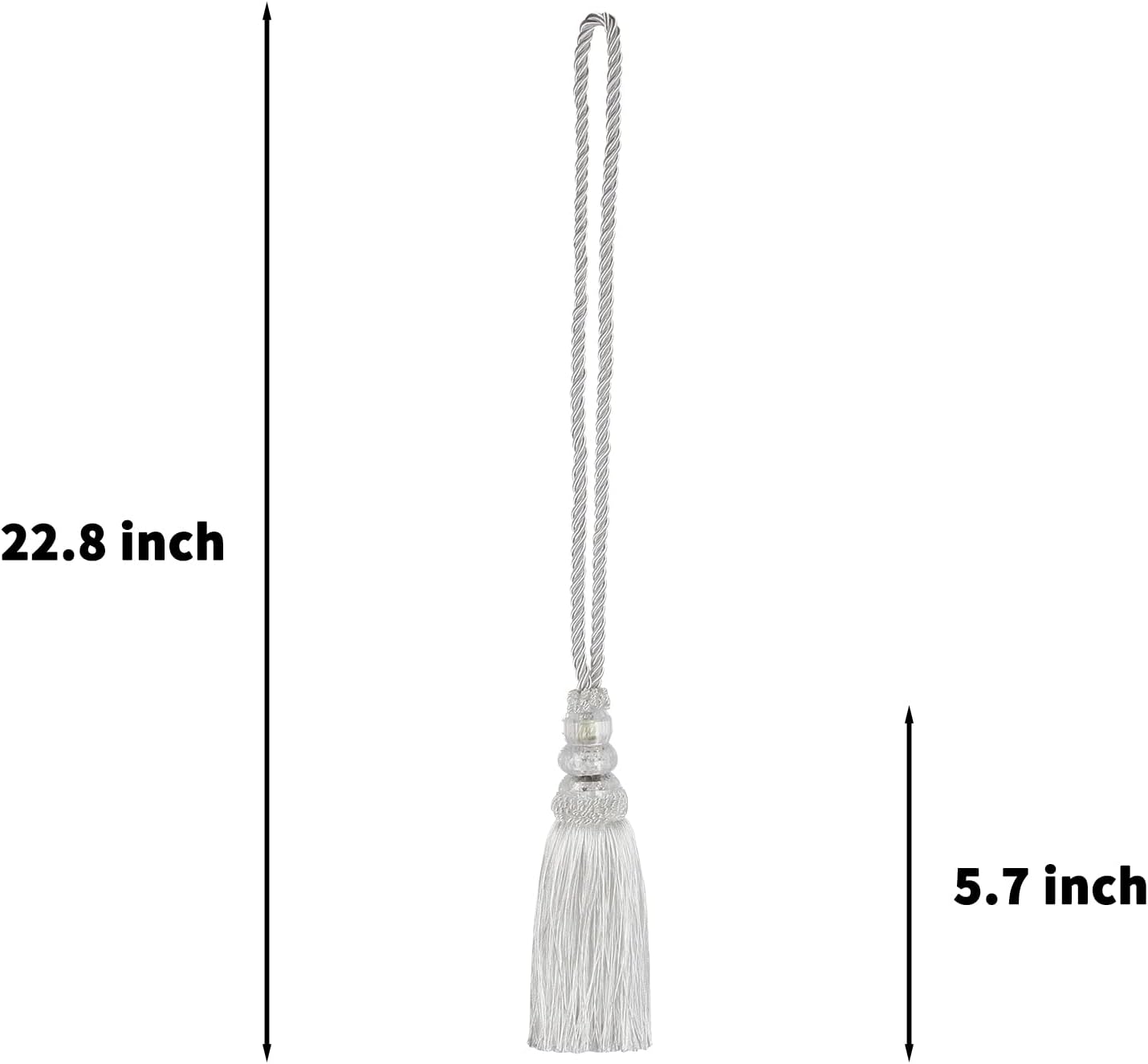 Curtain Tiebacks with Tassel 2 Pack Modern Window Holdbacks
