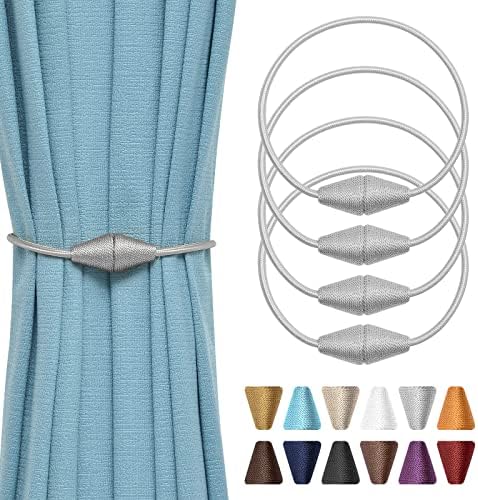 NICEEC 4 Pack Magnetic Curtain Holdbacks