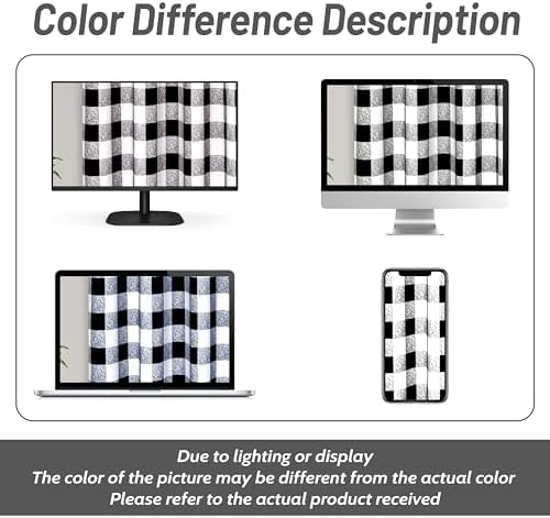 DriftAway Buffalo Plaid Check Curtains 2 Panels 84 Inch