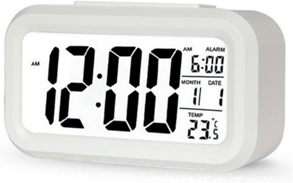 TXY LED Digital Alarm Clock with Calendar and Night Light