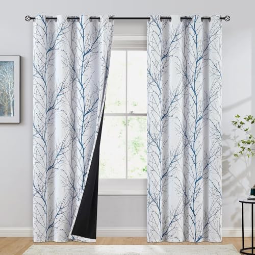 FMFUNCTEX Grommet Curtains 84 Inches Blackout Panels