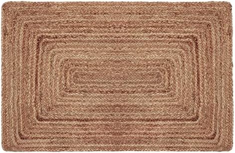 COTTON CRAFT Jute Rug - 22x34 Natural Braided Reversible