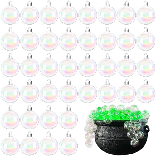 60 PCS Iridescent Clear Christmas Balls