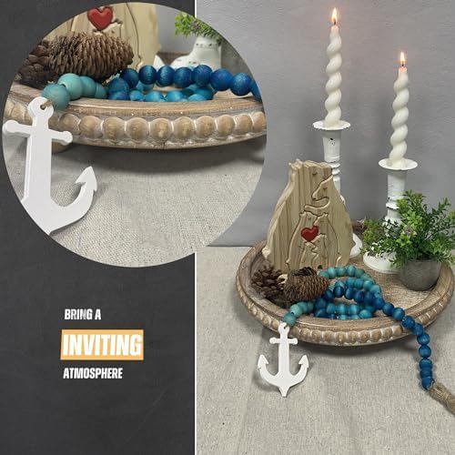 40 Inch Handmade Farmhouse Bead Garland with Tassel