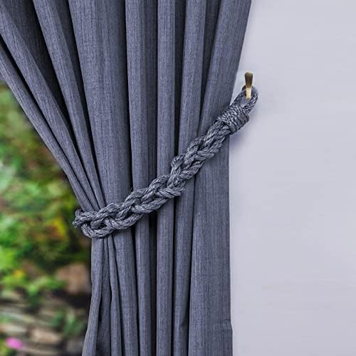 4 Pack Bronze Curtain Tieback Hooks with Screws