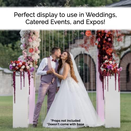White Acrylic Display Cube Pedestal 12x12x42 Inch