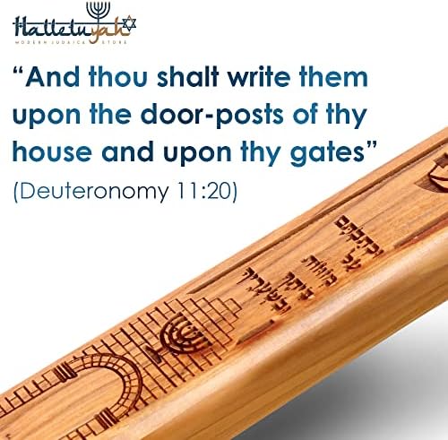 HalleluYAH Olive Wood Mezuzah from Bethlehem