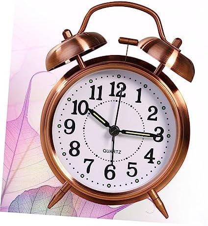 Classic Double Bells Alarm Clock with Copper Finish