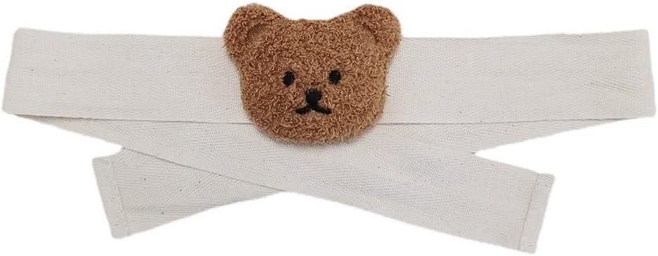 2 Pack Cute Curtain Tiebacks Cartoon Bears Embroidered Bedroom Holdbacks White