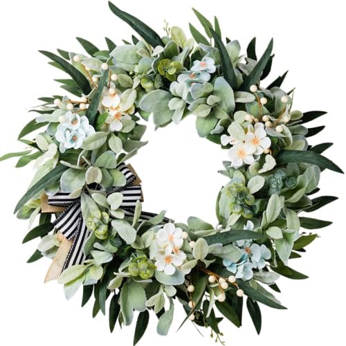 Lambs Ear Wreath for Front Door Year Round