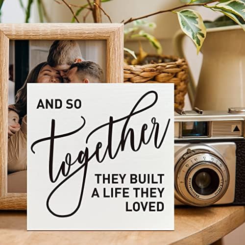 Romantic Bedroom Wooden Box Sign - They Built A Life They Loved