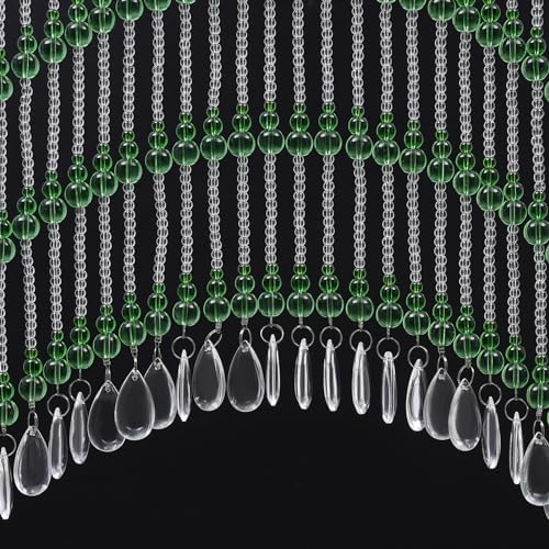 60 Strings Clear Crystal Beaded Curtain for Doorways
