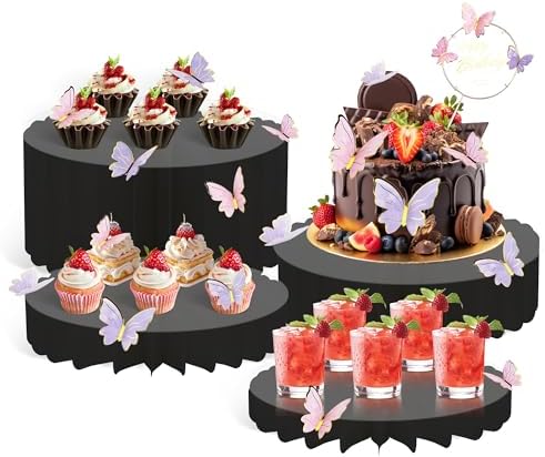 4-Pack Acrylic Buffet Risers for Party and Wedding Displays