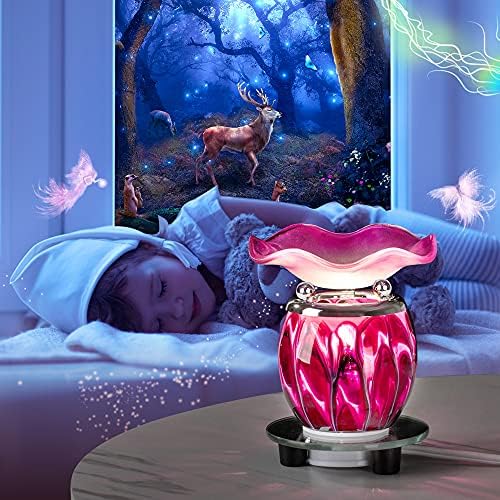 Hunanbang 1 Piece Purple Tie Dye Electric Wax Warmer with Mirrored Base