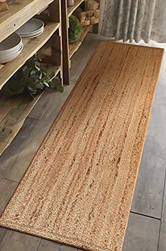 Hausattire Hand Woven Jute Braided Rug 2x6