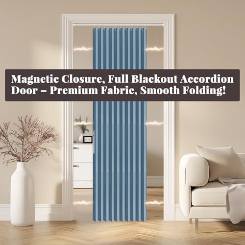 AJAZZ 100 Blackout Accordion Door Curtain 1 Panel