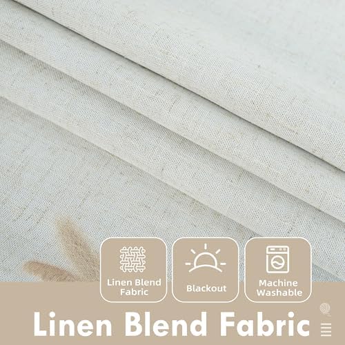 DriftAway Double Layer Linen Blackout Tie Up Curtains