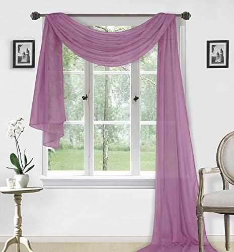 LinenTopia Pink Window Scarf Valance Curtains 54 x 216