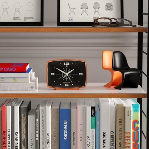 NEWGATE Brooklyn Alarm Clock Retro Design Pumpkin Orange