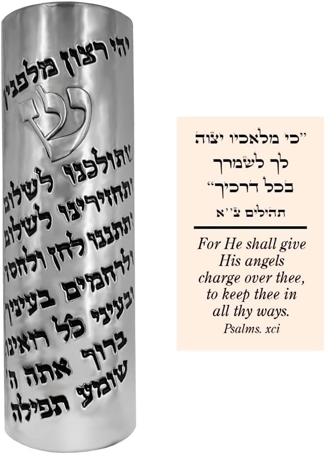 Talisman4u Protection Car Mezuzah with Hebrew Travelers Prayer Scroll