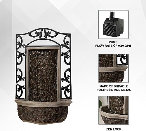 XBrand 3031 H Wall Mounted Waterfall Fountain with Pump