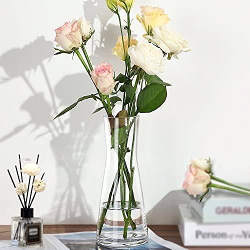 Aoderun Clear Glass Flower Vase for Home Decor