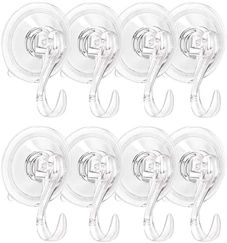 8PCS Wreath Hanger Suction Hooks Key Lock