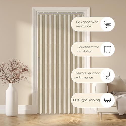 AJAZZ 100 Blackout Magnetic Door Curtain 1 Panel