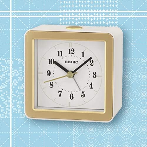 Seiko Gatsby Bedroom Alarm Clock White Matte