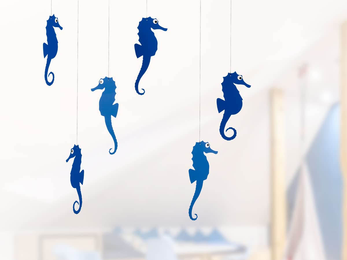 Sea Horse Blue Hanging Mobile - 22 Inches