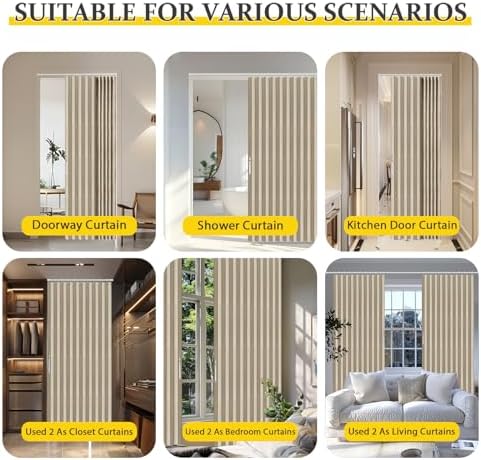 AJAZZ 100 Blackout Magnetic Door Curtain 1 Panel