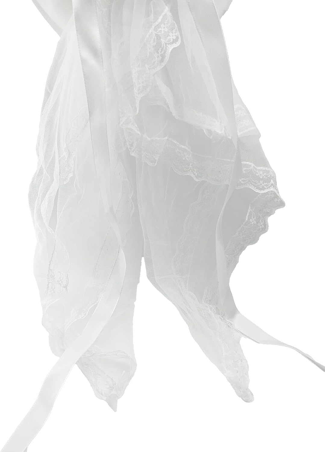 2 Pcs White Lace Bow Curtain Tiebacks Holdbacks