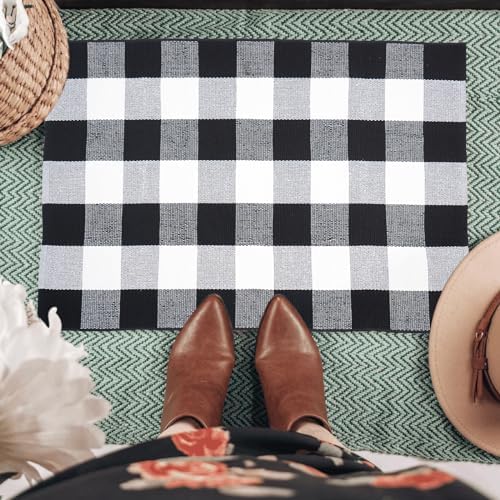 Buffalo Plaid Area Rug - 275x43 Black and White Checkered