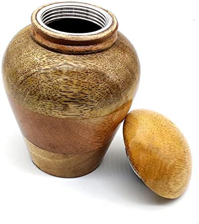 Wooden Cremation Urn with Tree of Life Heart Engraving