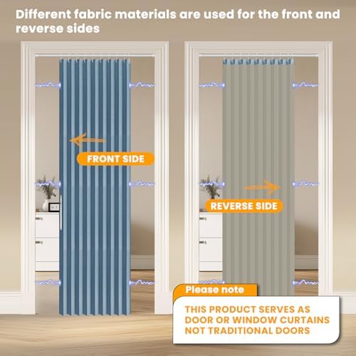 AJAZZ 100 Blackout Accordion Door Curtain 1 Panel