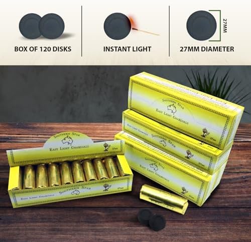 Southern Star Quick Lighting Incense Charcoal Tablets 27mm 120 Tablets