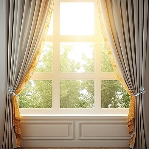 Matte White Leaf Shaped Curtain Holdbacks Set of 2