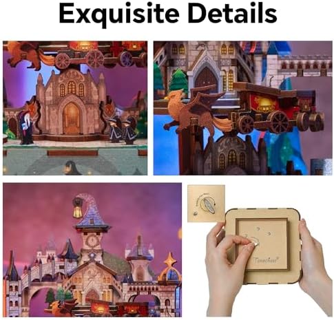 Tonecheer Wooden Music Box Puzzle Castle DIY Kit