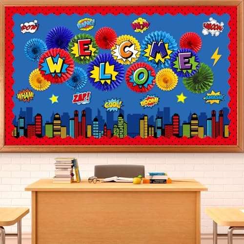 Super Theme Hero Welcome Back Bulletin Board Set